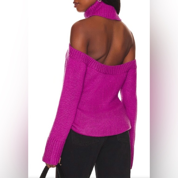 NWOT Revolve Lovers + Friends Turin Backless Turtleneck Sweater - Picture 4 of 11